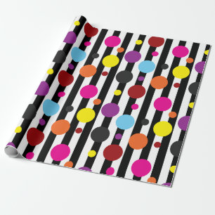 Papel De Presente Bolinhas Coloridas Design