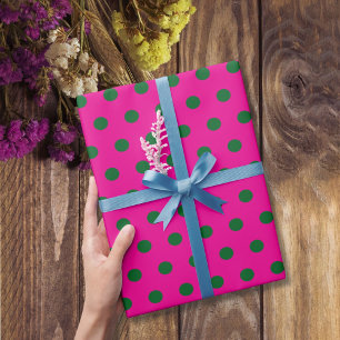 Papel De Presente bolinhas cor-de-rosa