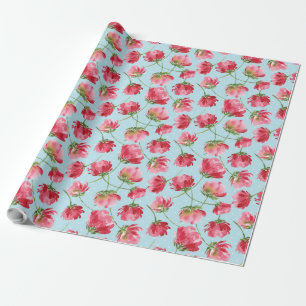 Papel De Presente Bolinhas De Florestas De Cor Vermelha Da Crimson