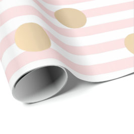 Papel De Presente Bolinhas de Linhas Brancas Rosa Rosa Rosa-Rosa-Ros