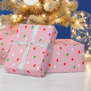 Papel De Presente Bolinhas de Natal Contemporâneas