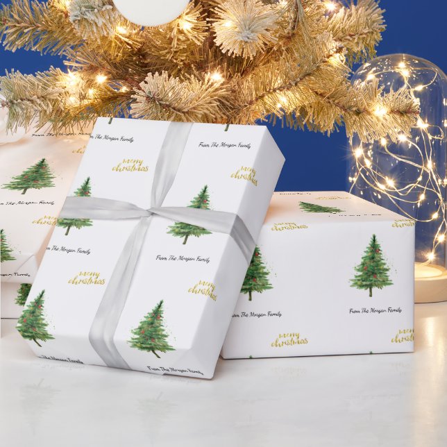 Papel De Presente Bolinhas de Natal de Pinheiro  Feliz Natal (Feriados)