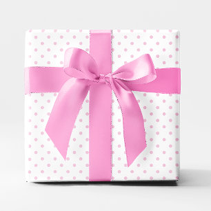 Papel De Presente Bolinhas Pequena Rosa Pastel