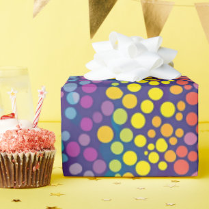 Papel De Presente Bolinhas Rainbow Wonky