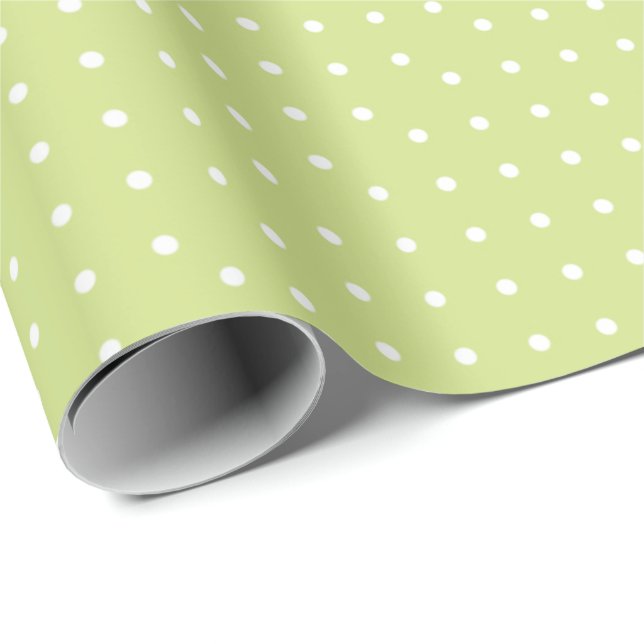 Papel De Presente Bolinhas Verdes limões adoráveis (Ponta do rolo)