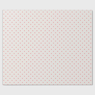 Papel De Presente Bolinhas Vermelhas Clássicas em Creme