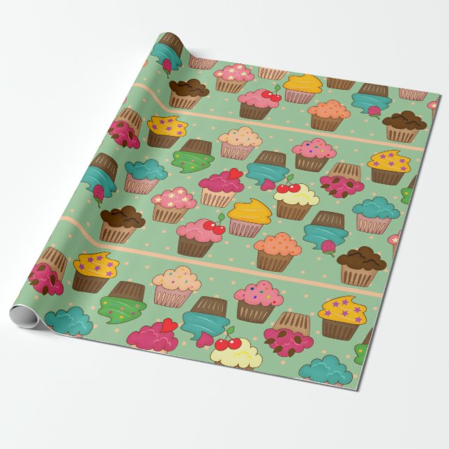 Papel De Presente Bolinhos (Desenrolado)