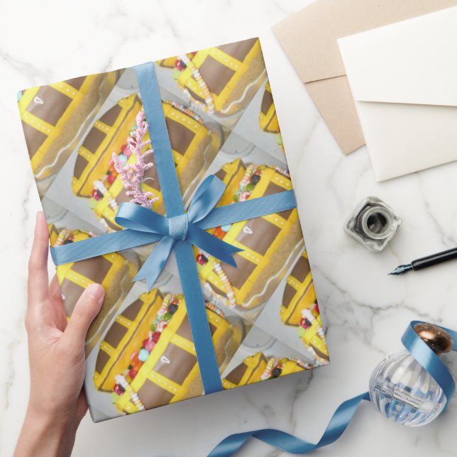 Papel De Presente Bolo da arca do tesouro (Presentear)