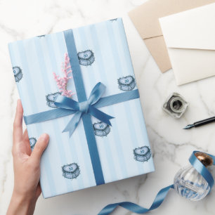 Papel De Presente Bolo de Aniversário Coração Coquette