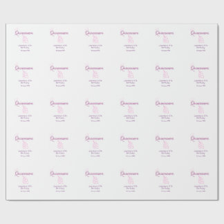 Papel De Presente bolo de aniversário de 15 anos da quinceanera roxo