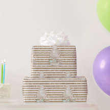 Bolo de Casamento com Listras de Brilho para Chá d