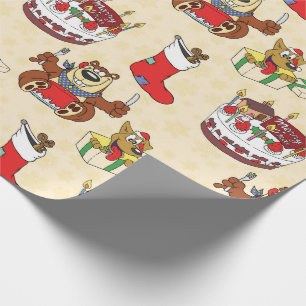 Papel De Presente bolo de natal