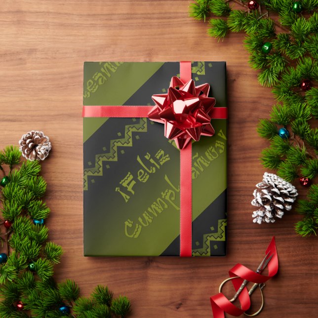 Papel De Presente Bolo Feliz de Chegada (Presente de Natal)