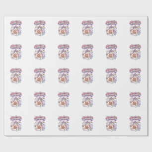 Papel De Presente Bolo Lunar Unicórnio Vestuário Encantador Gráfico_