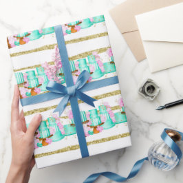 Papel De Presente Bolos de Casamento de Chá de panela Bonitos