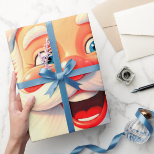 Papel De Presente Bom e adorável Natal do Papai Noel