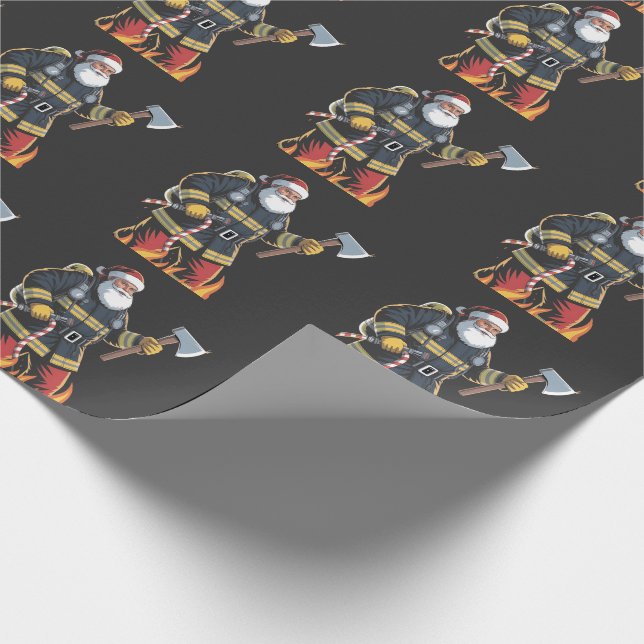 Papel De Presente Bombeiro Caminhão de Bombeiros Árvore de Natal Pap (Ponta)