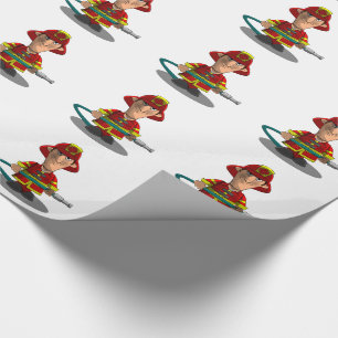 Papel De Presente Bombeiro/sapador-bombeiro de sorriso dos desenhos