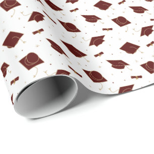 Papel De Presente Boné de formatura Maroon