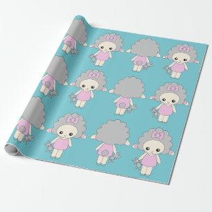 Papel De Presente Boneca de Ovelha Bonita Bonito