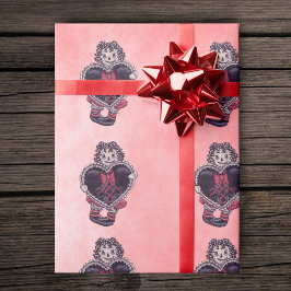Papel De Presente Boneca de Trapo Sorridente Assustadora com Corte d