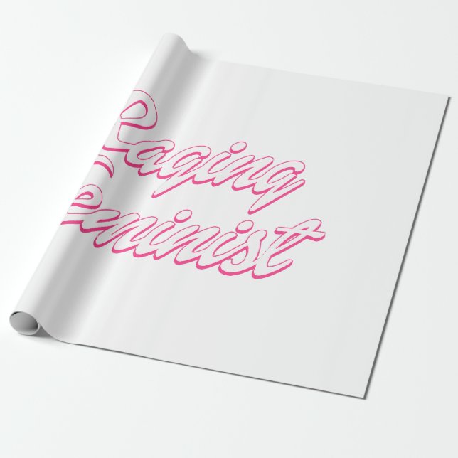 Papel De Presente Boneca Feminista Furiosa (Desenrolado)