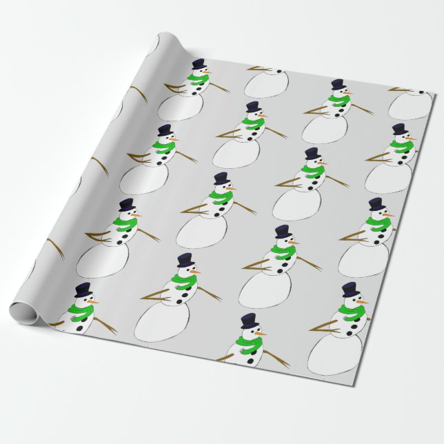 Papel De Presente boneco de neve (Desenrolado)