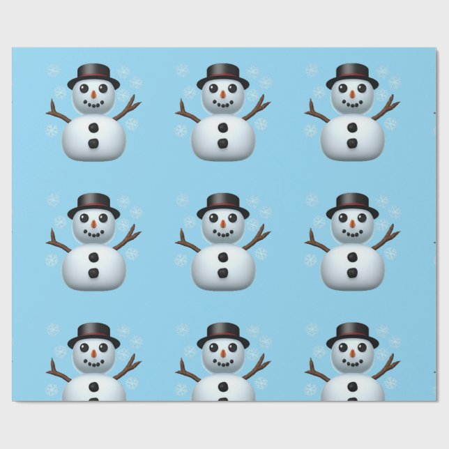Papel De Presente Boneco de neve (Aberto)