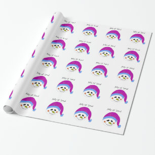 Papel De Presente Boneco de Neve, Alma Alegre Velhinha