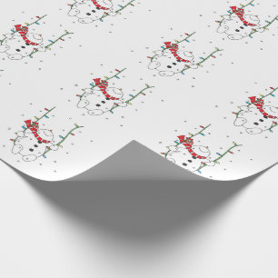 Papel De Presente Boneco de neve bonito