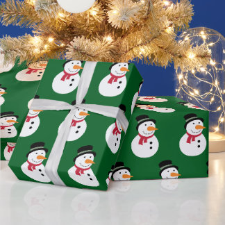 Papel De Presente Boneco de Neve Clássico