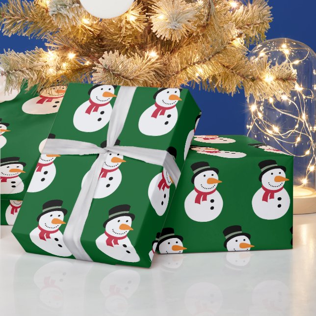 Papel De Presente Boneco de Neve Clássico (Feriados)