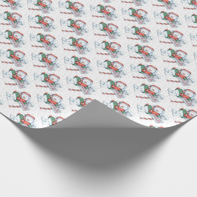 Papel De Presente Boneco de neve no Polo Norte (Ponta)