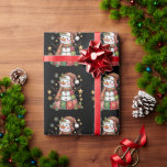 Papel De Presente Boneco de Neve Retrô em Patchwork Merry Christmas<br><div class="desc">Boneco de Neve Retrô em Patchwork Merry Christmas Coquette</div>