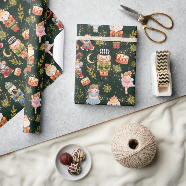 Papel De Presente Bonecos de Balé de Queimaduras Festivas (Artesanato)