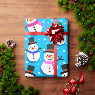 Papel De Presente bonecos de neve