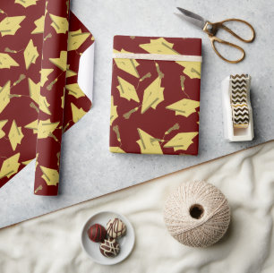 Papel De Presente Bonés de formatura Dourados no Partido Air on Maro