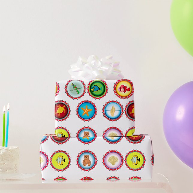 Papel De Presente Bonés de garrafas tropicais (Criador carregado)