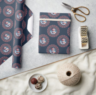 Papel De Presente Bonita Bolinhas de Natal Kawaii Mandala