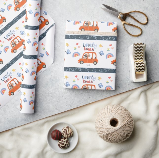 Papel De Presente Bonitinha de Koala Nome Cute Animal (Artesanato)