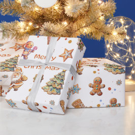 Papel De Presente Bonitinho de pão de Natal