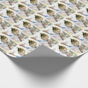 Papel De Presente Bonito, Adorável Bebê, Arte Vintage, Chá de fralda