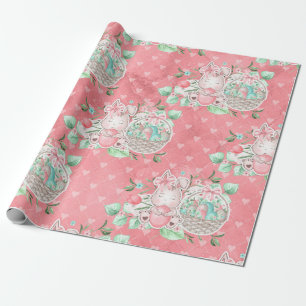 Papel De Presente Bonito Coelhinho De Páscoa