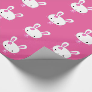 Papel De Presente Bonito Coelho Kawaii Rosa