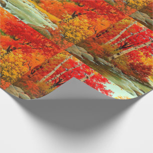 Papel De Presente Bonito Como Uma Queda De Imagem Deixa A Paisagem