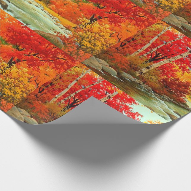 Papel De Presente Bonito Como Uma Queda De Imagem Deixa A Paisagem (Ponta)