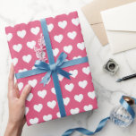 Papel De Presente Bonito Coração Branco Padrão Rosa Quente<br><div class="desc">O papel de embrulho festivo, moderno e simples apresenta um bonito padrão de corações brancos num fundo rosa quente. Enrole seus presentes com amor, perfeito para Dia de os namorados, Natal, casamento, aniversários ou chá de fraldas! Desenvolvido exclusivamente para você pelo Happy Dolphin Studio. Se precisar de ajuda ou produtos...</div>