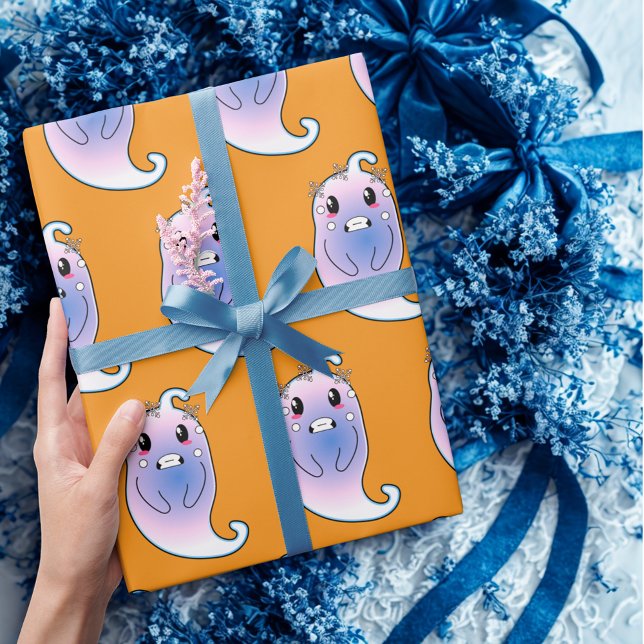 Papel De Presente Bonito e aterrorizado presentes engraçados em quad (Criador carregado)