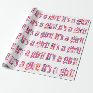 Papel De Presente Bonito é um teste padrão floral magenta pálido 