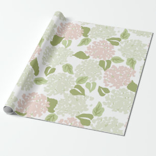 Papel De Presente Bonito hydrangea floral preppy clássico
